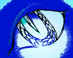 Sapphire blue monster eye.